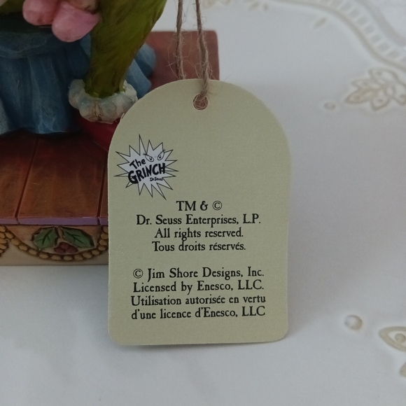 Jim Shore The Grinch Dr Seuss with Max and Cindy Lou - Green, Red, Pink - Picture 7 of 10